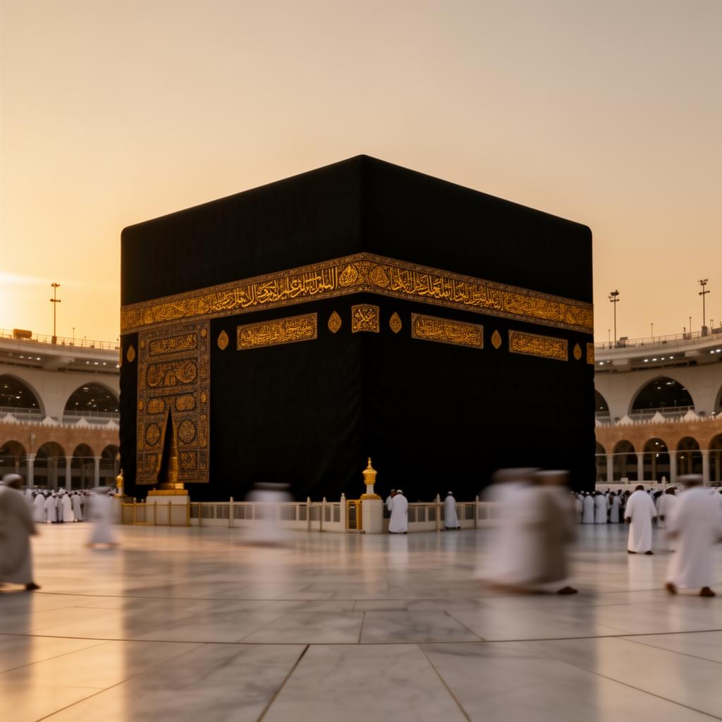 The Holy Kaaba in Masjid al-Haram, Makkah